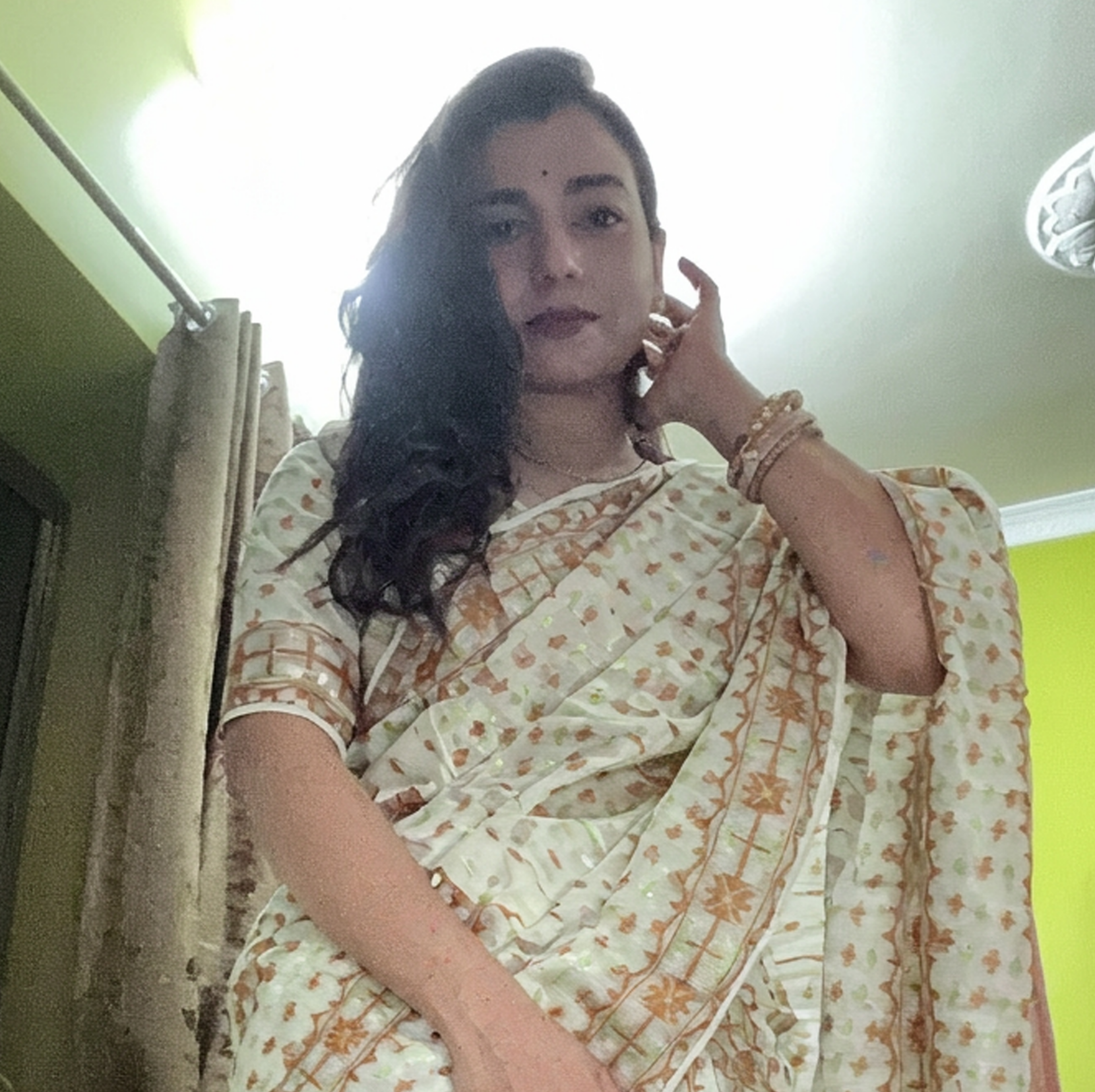 Bengal pure cotton Jamdani with blouse piece